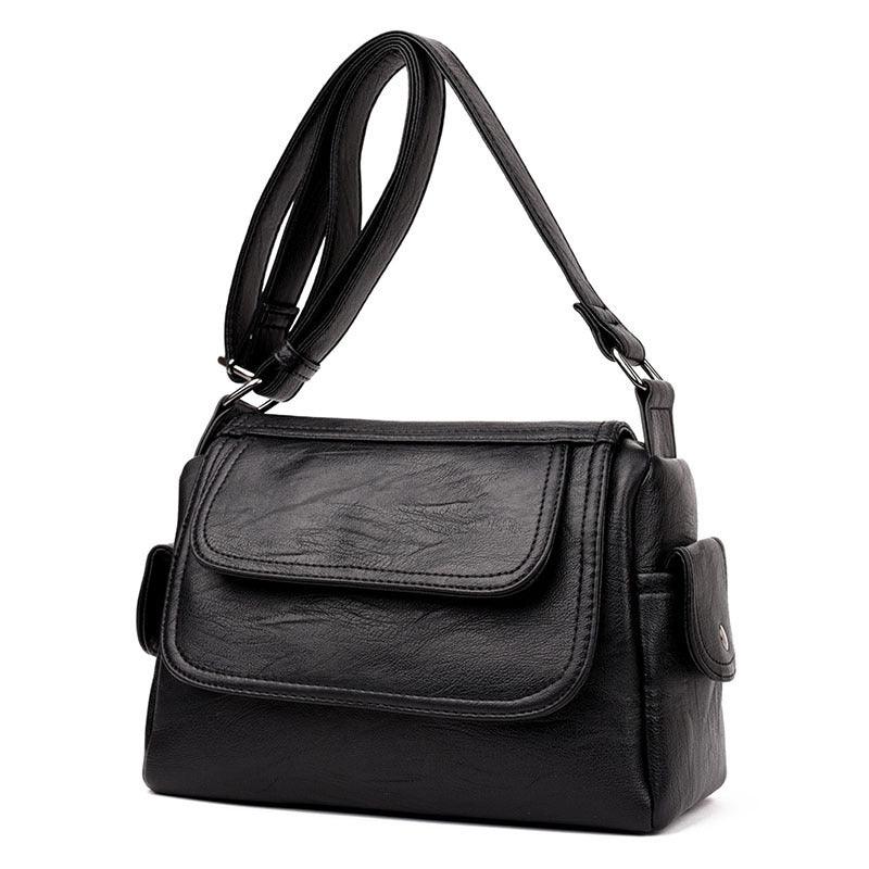 Women's genuine leather crossbody handbag, view 4 - MRSLM