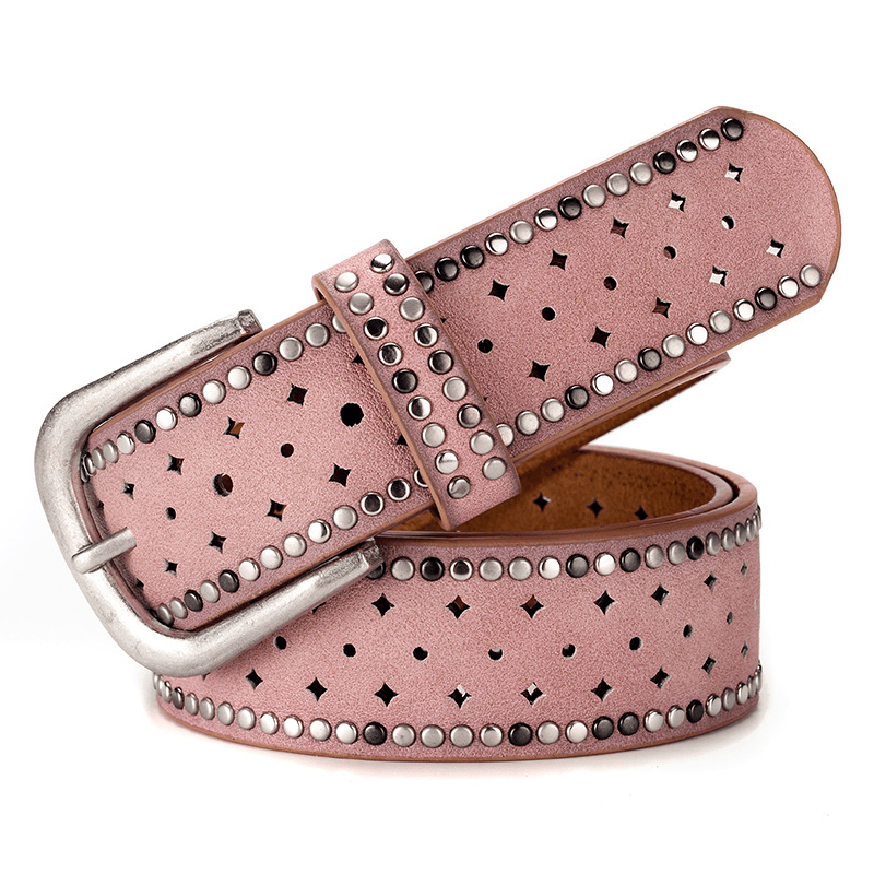 Women's casual PU belt with oval buckle, view 8 - MRSLM