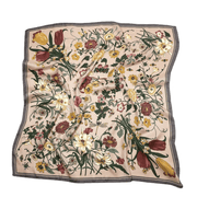 women's small square floral scarf, view 11 - MRSLM