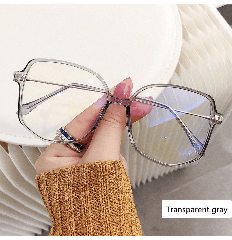 retro big frame flat lens glasses, view 6 - MRSLM