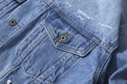 men's casual graffiti denim jacket, view 2 - MRSLM