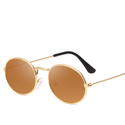 Retro round metal frame sunglasses, view 7 - MRSLM