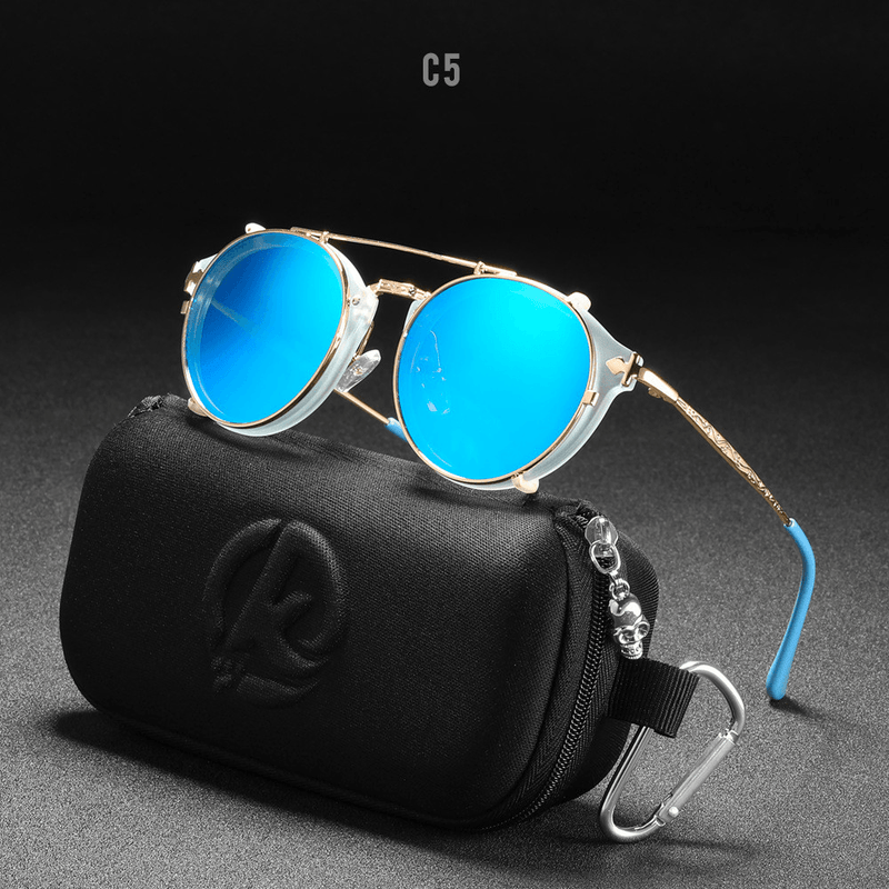 Women's round mirror sunglasses, view 5 - MRSLM