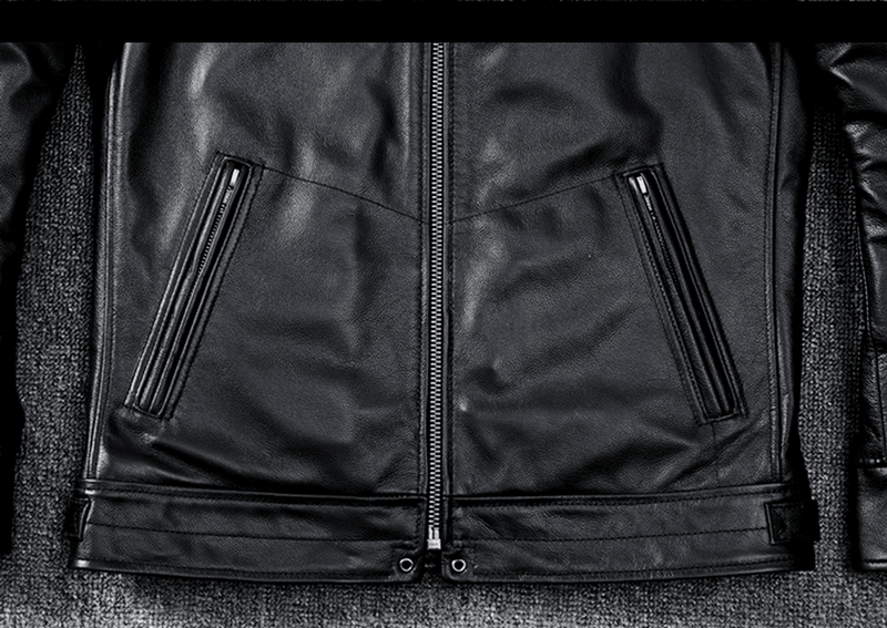 Men's Slim Leather Jacket, view 4 - MRSLM