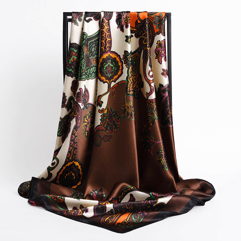 retro silk satin square scarf, view 16 - MRSLM