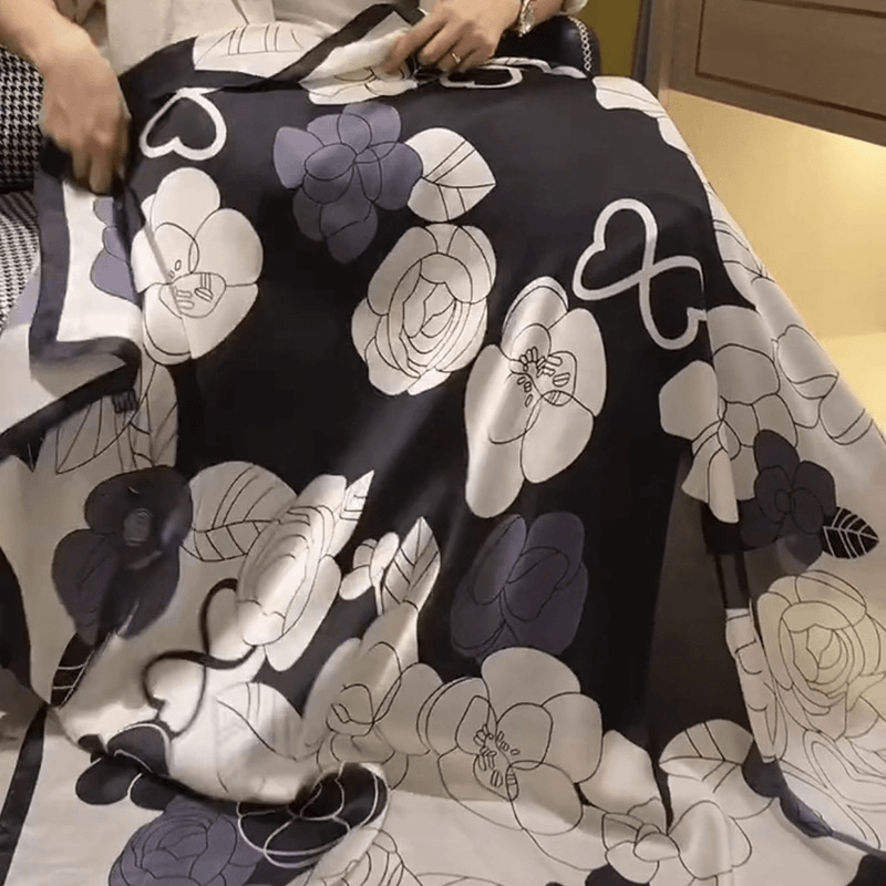 mulberry silk shawl scarf, view 4 - MRSLM
