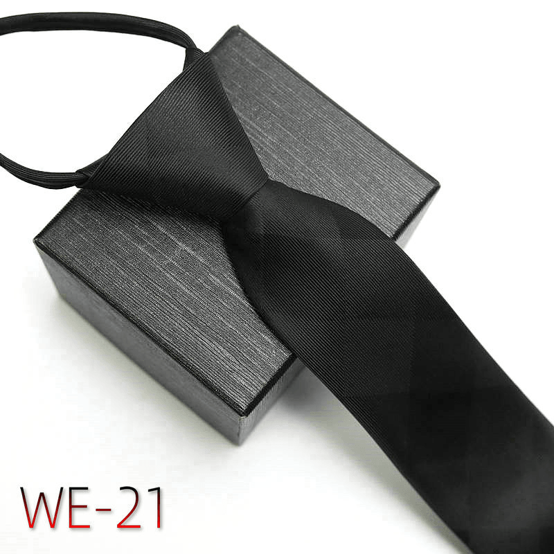 Men's striped polyester silk tie, view 21 - MRSLM