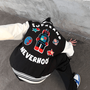men's loose baseball jacket, view 4 - MRSLM
