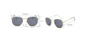 polygonal colorful metal square sunglasses, view 9 - MRSLM