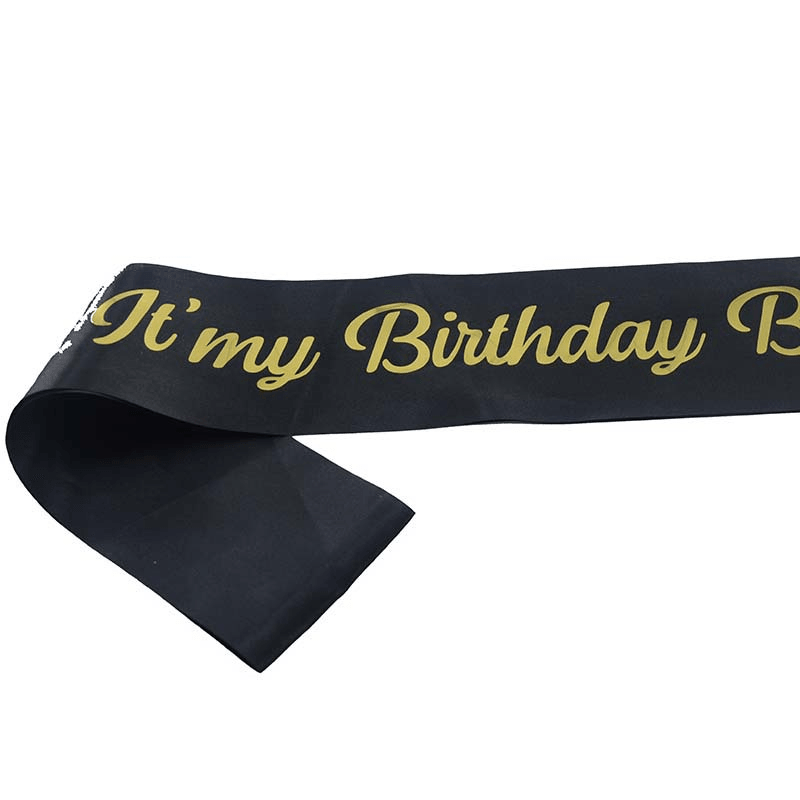 birthday party sash, view 4 - MRSLM