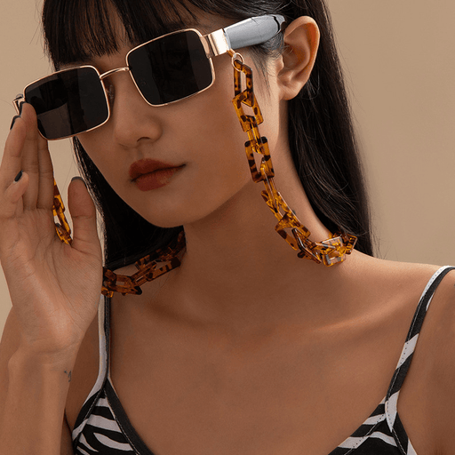 Retro geometric ring glasses chain - MRSLM