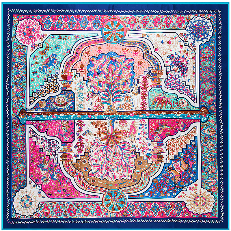 large square faux silk scarf, view 5 - MRSLM