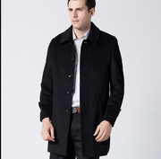 men's long lapel wool coat, view 7 - MRSLM