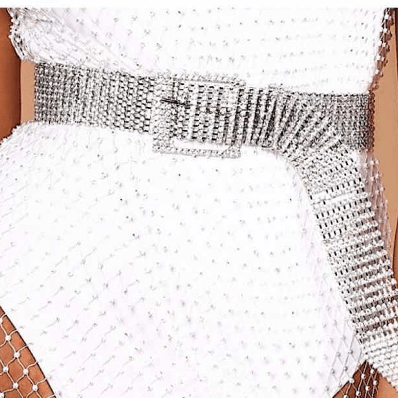 Women's ten-row rhinestone waist chain - MRSLM