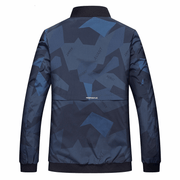 men's baseball collar zip jacket, view 4 - MRSLM