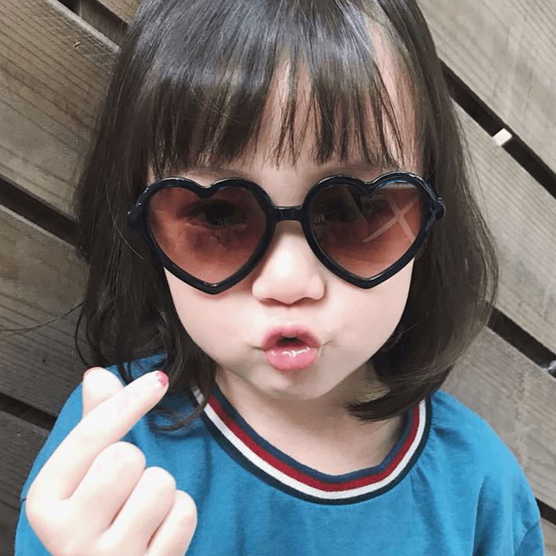 Girls' cute colorful heart sunglasses, view 5 - MRSLM