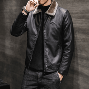 men's hooded pu jacket, view 4 - MRSLM