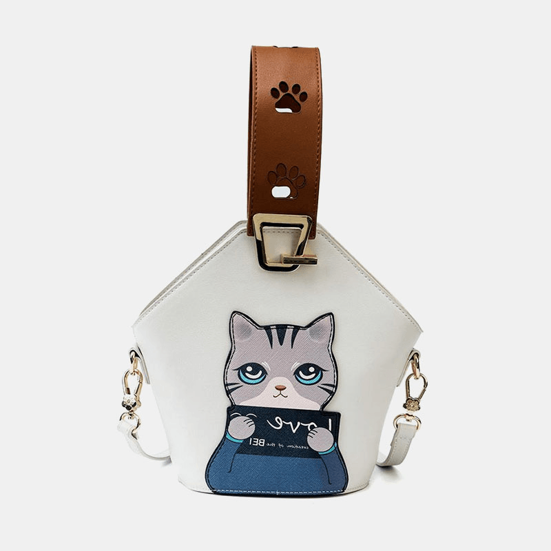 Women Fashion Cute Cat Crossbody Bag Handbag Shoulder Bag - MRSLM
