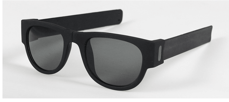 black frame sunglasses with colored legs, view 2 - MRSLM