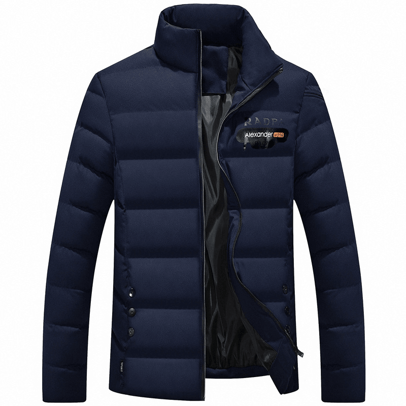 Stand-Up Collar Men's Padded Jacket New Thick Casual Large Size Youth Jacket