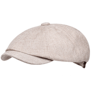 retro linen newsboy beret, view 8 - MRSLM
