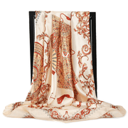 retro silk satin square scarf, view 6 - MRSLM