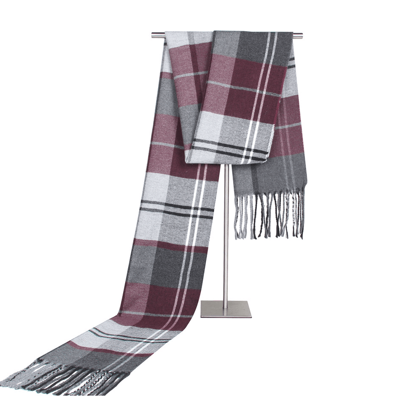 men's extra long grid scarf, view 7 - MRSLM