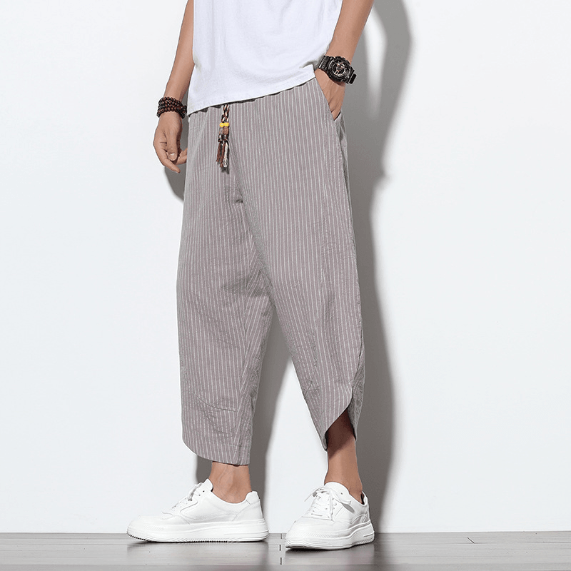men's striped harem pants, view 2 - MRSLM