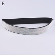 Women's rhinestone elastic wide belt, view 7 - MRSLM