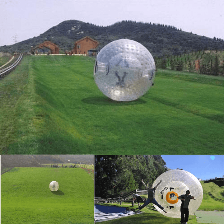 Outdoor Garden Yard 2.5M Inflating Zorb Ball Human Hamster Bumper Water Ball for Kids Adults - MRSLM