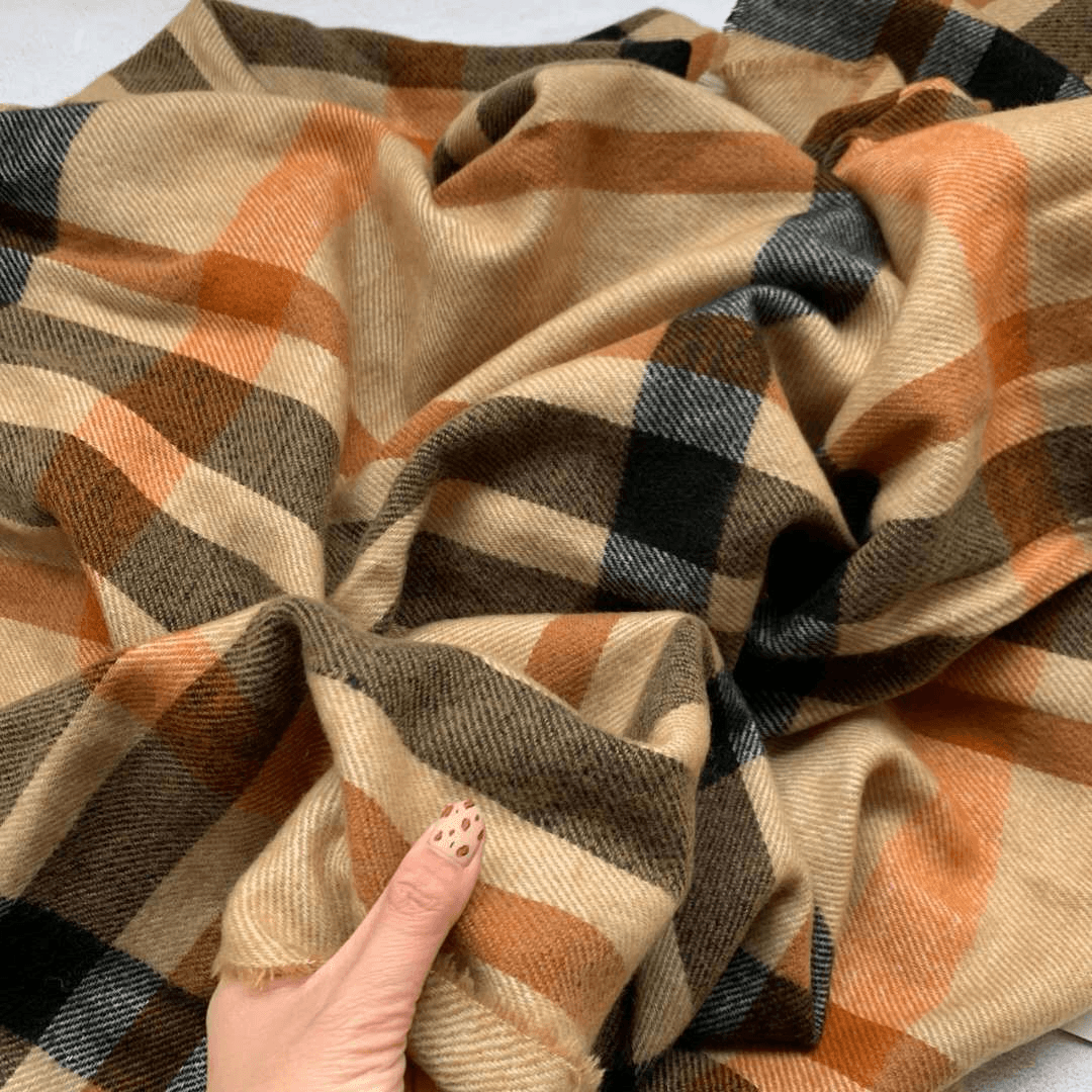 Striped Camel Simple Fashion Atmosphere Thickened Scarf Dual-Use