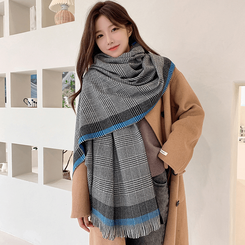 thick imitation cashmere scarf shawl, view 12 - MRSLM