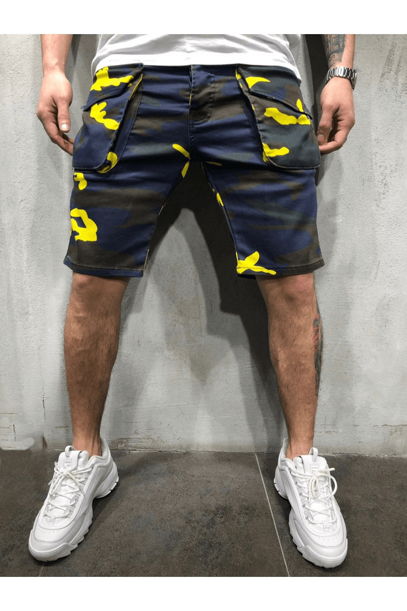 Loose Casual Camouflage Tooling Multi-Pocket Men's Five-Point Outdoor Pants