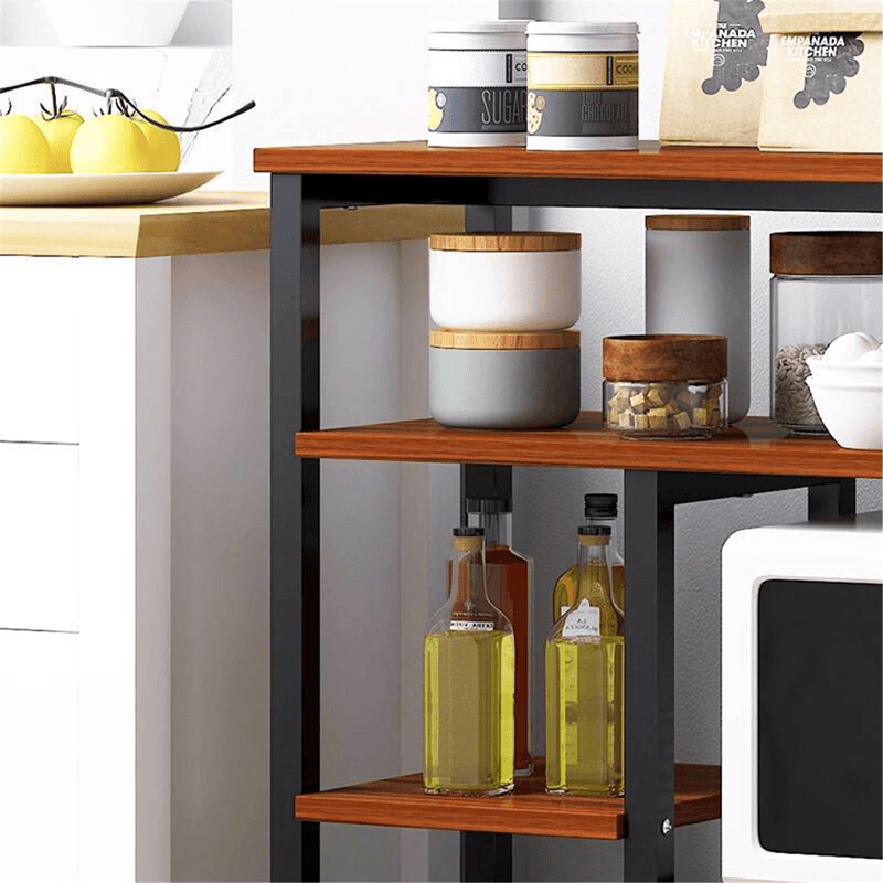 Multi-Layers Kitchen Microwave Oven Cart Bakers Rack Kitchen Storage Shelves Stand Metal Rack - MRSLM