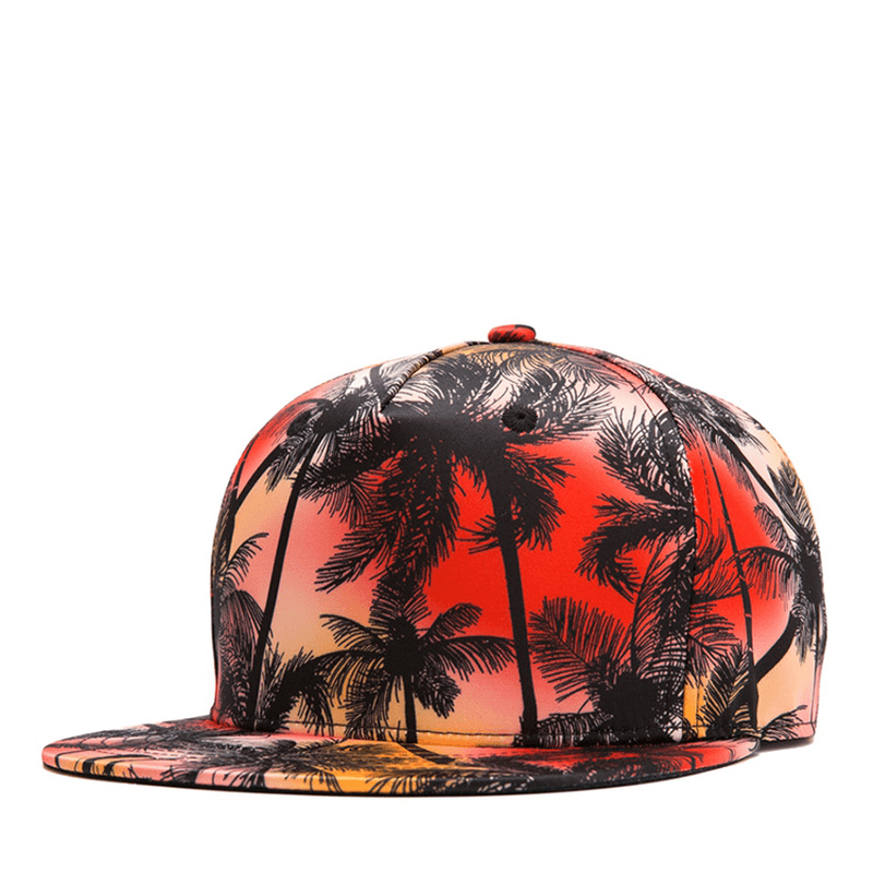Tropical Wind Coconut Flat Hat Leaf Hip Hop Hat Baseball Cap - MRSLM