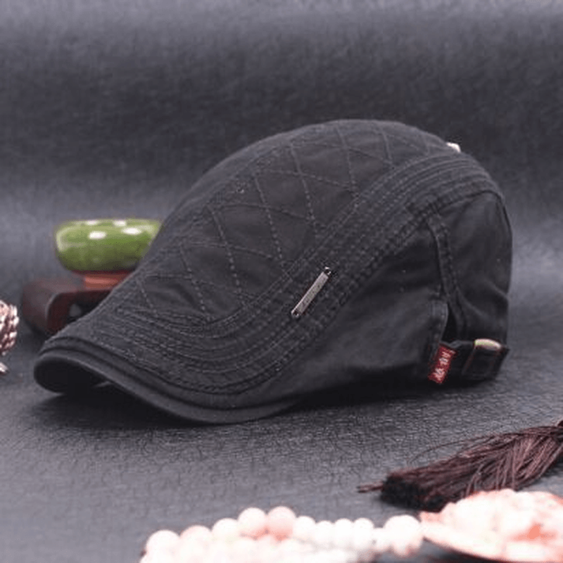 men's pure cotton English style beret, view 5 - MRSLM