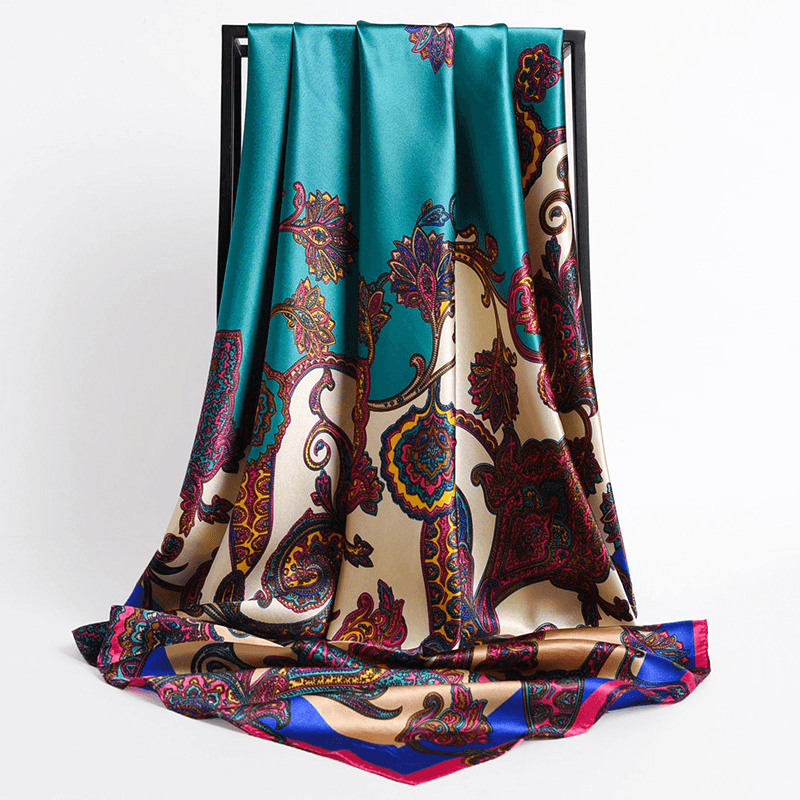 retro silk satin square scarf, view 23 - MRSLM