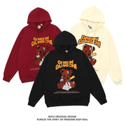National Tide Brand Cartoon Bear Sweatshirt - MRSLM