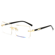 rimless rectangle UV400 gradient sunglasses, view 6 - MRSLM