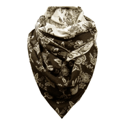 Padded warm printed shawl scarf, view 2 - MRSLM