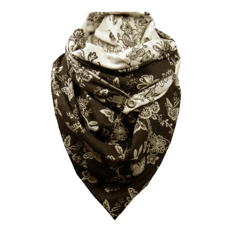 Padded warm printed shawl scarf, view 2 - MRSLM