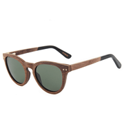 Wooden polarized sunglasses with spring hinge, view 2 - MRSLM