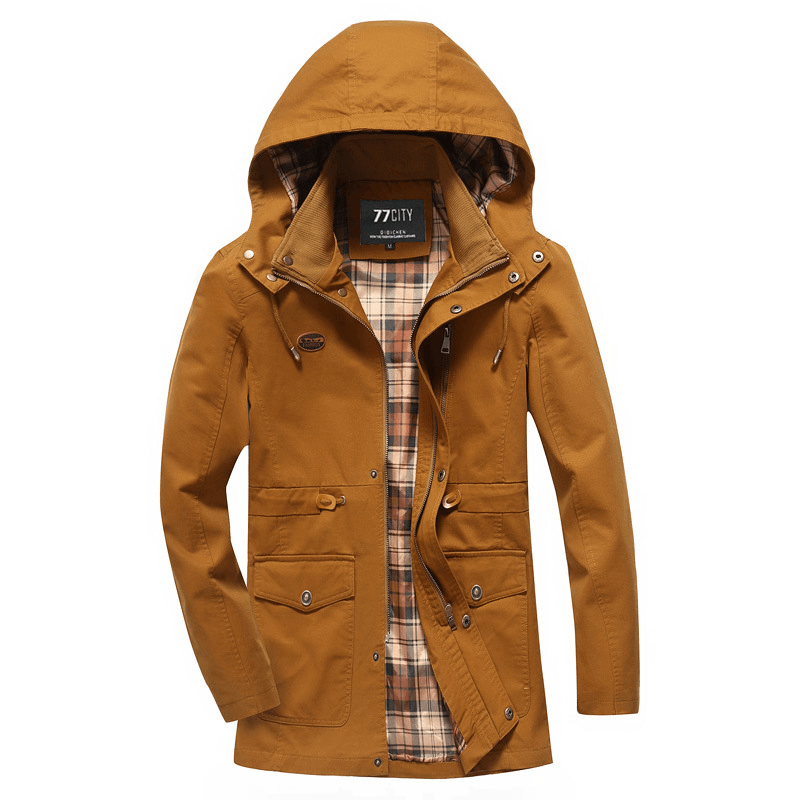 men's military-style mid-length jacket, view 2 - MRSLM