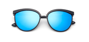 Women's retro reflective large frame sunglasses, view 2 - MRSLM