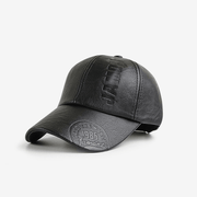 Men's imitation leather baseball cap, view 2 - MRSLM