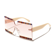 large frame rhinestone sunglasses, view 11 - MRSLM