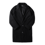 Men's mid-length woolen coat, view 2 - MRSLM