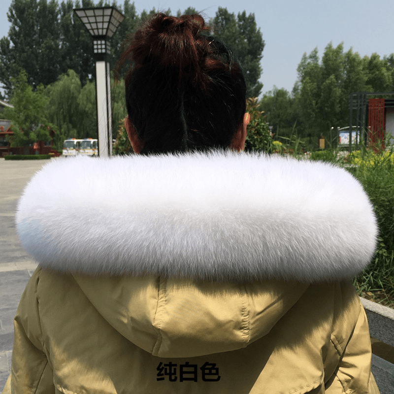 fox fur collar scarf, view 4 - MRSLM
