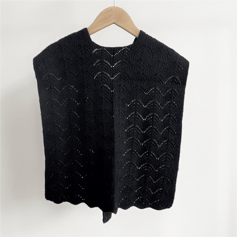 knitted double-sided maple leaf scarf, view 9 - MRSLM