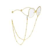 metal glasses and mask chain, view 2 - MRSLM